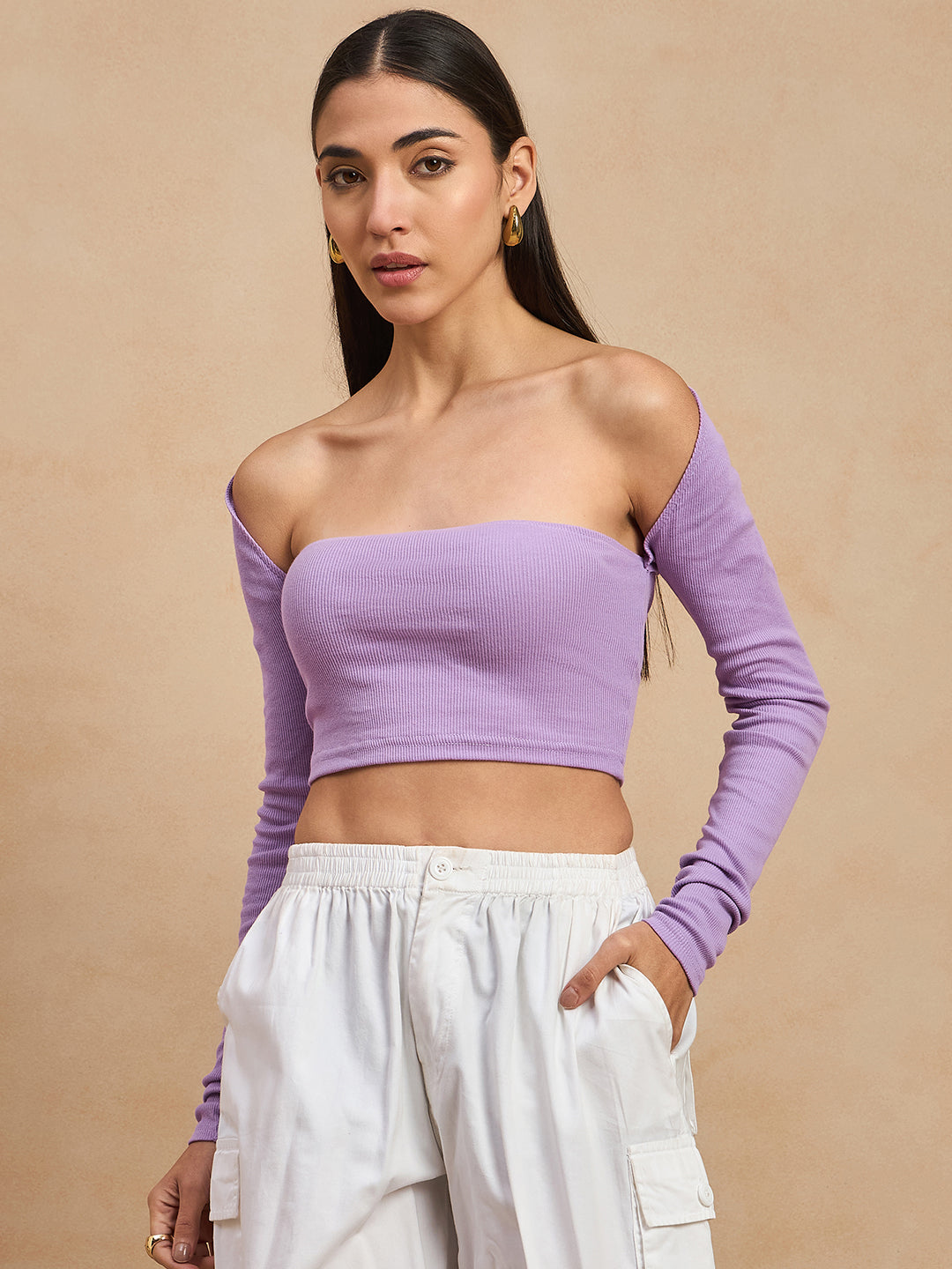 Ribbed Square Neck Top