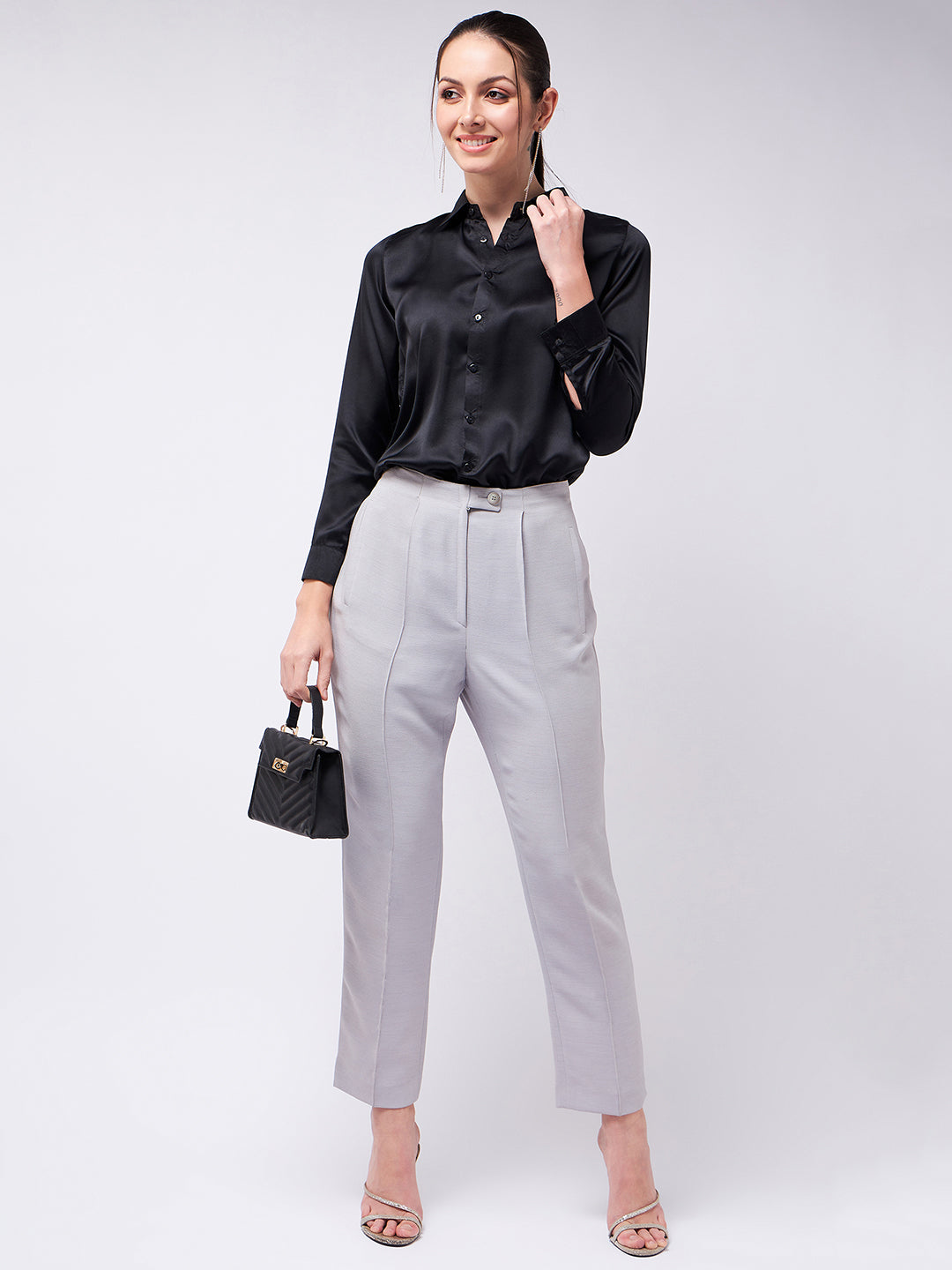 Black Satin Shirt