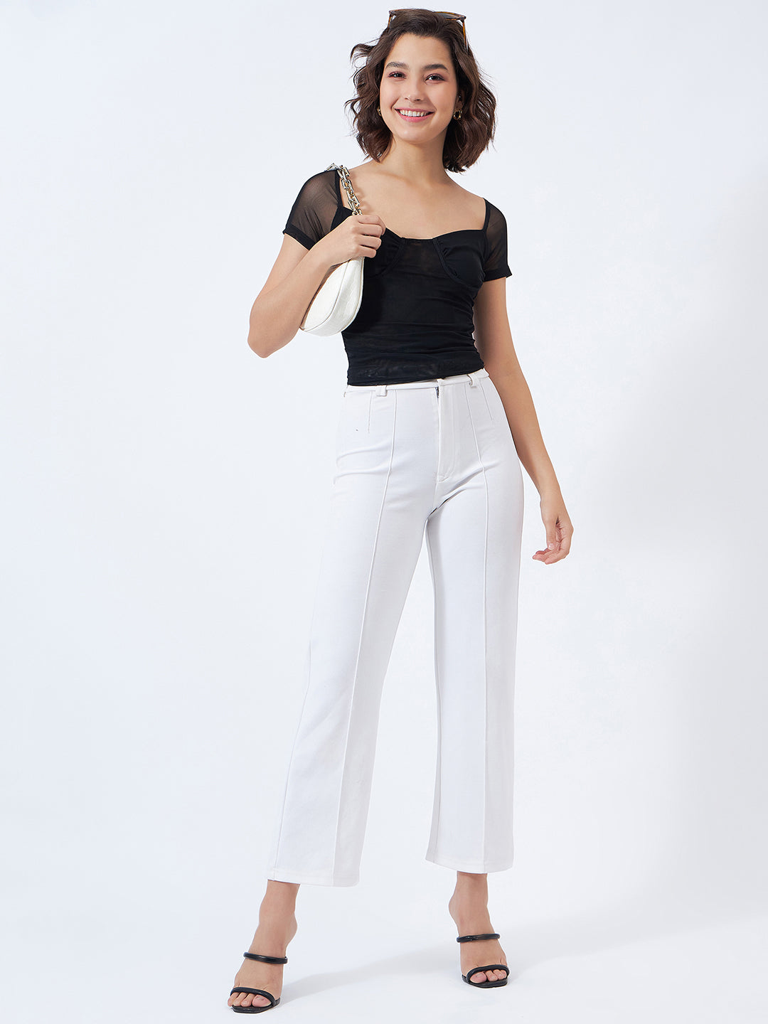Gathered bustier top