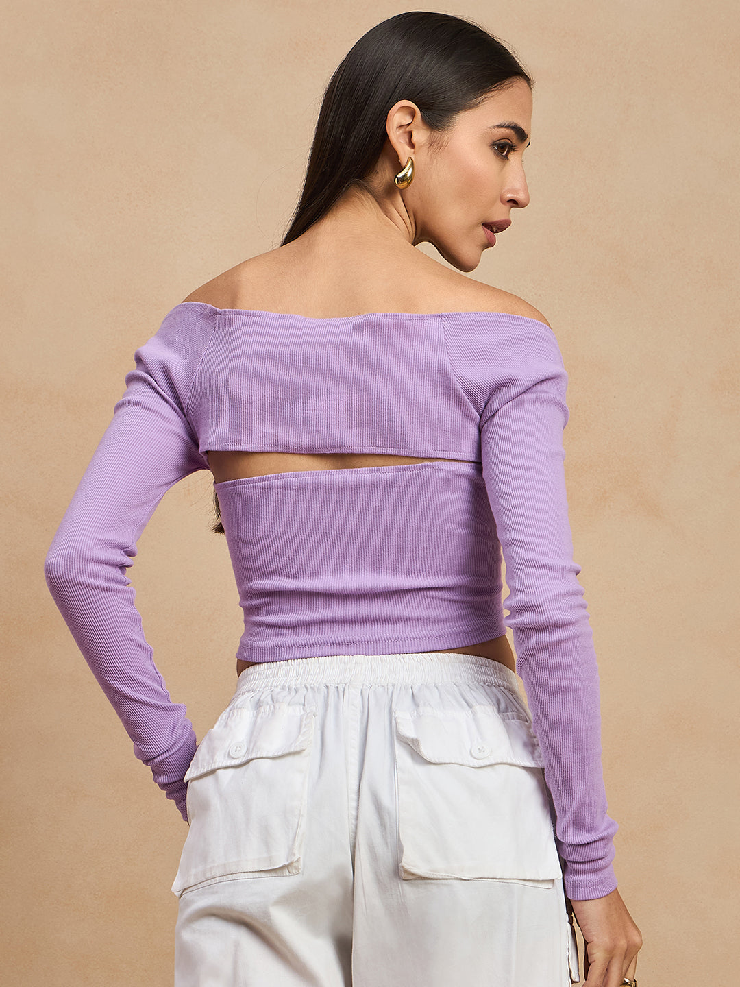 Ribbed Square Neck Top
