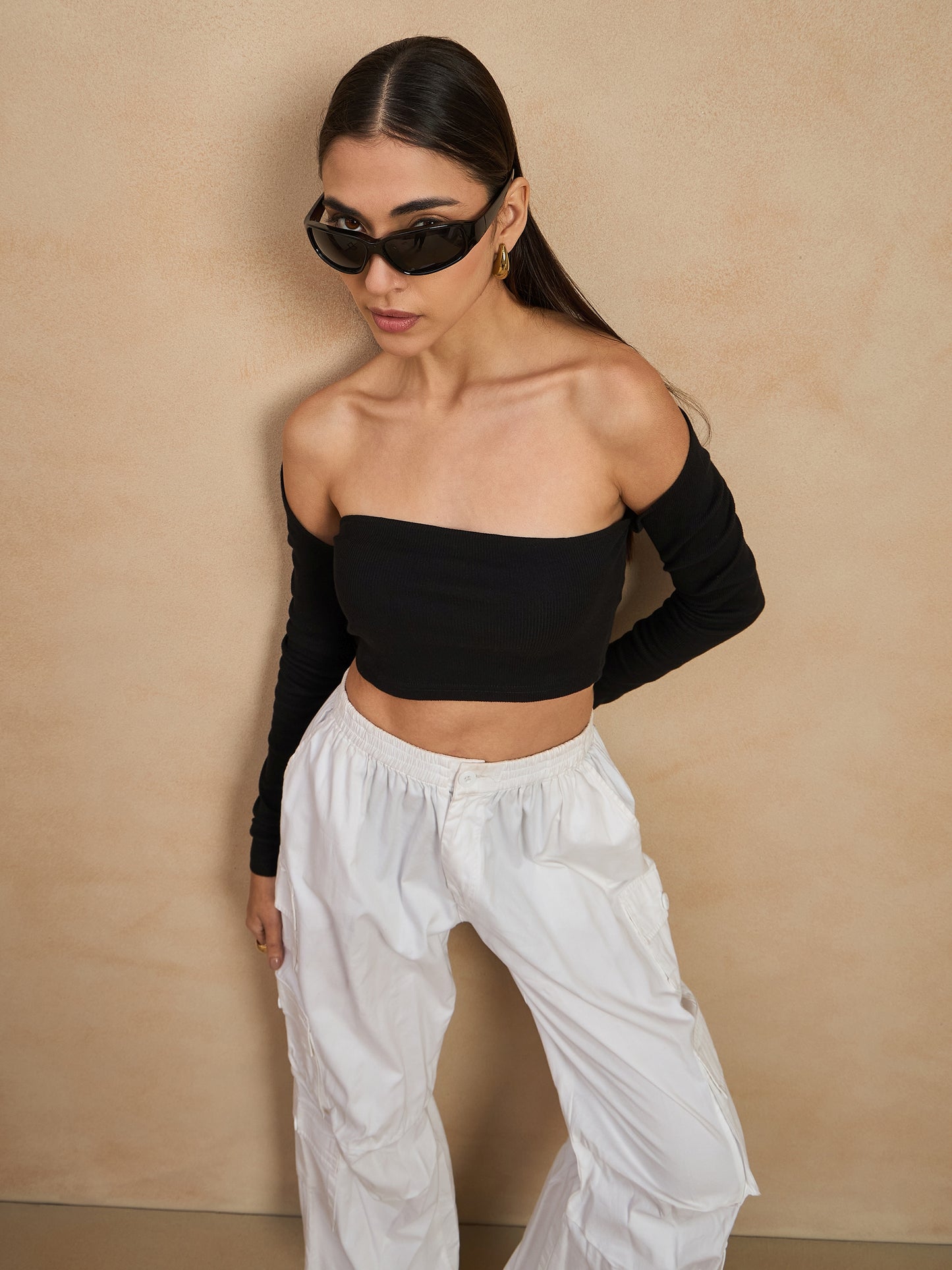 Ribbed Square Neck Top