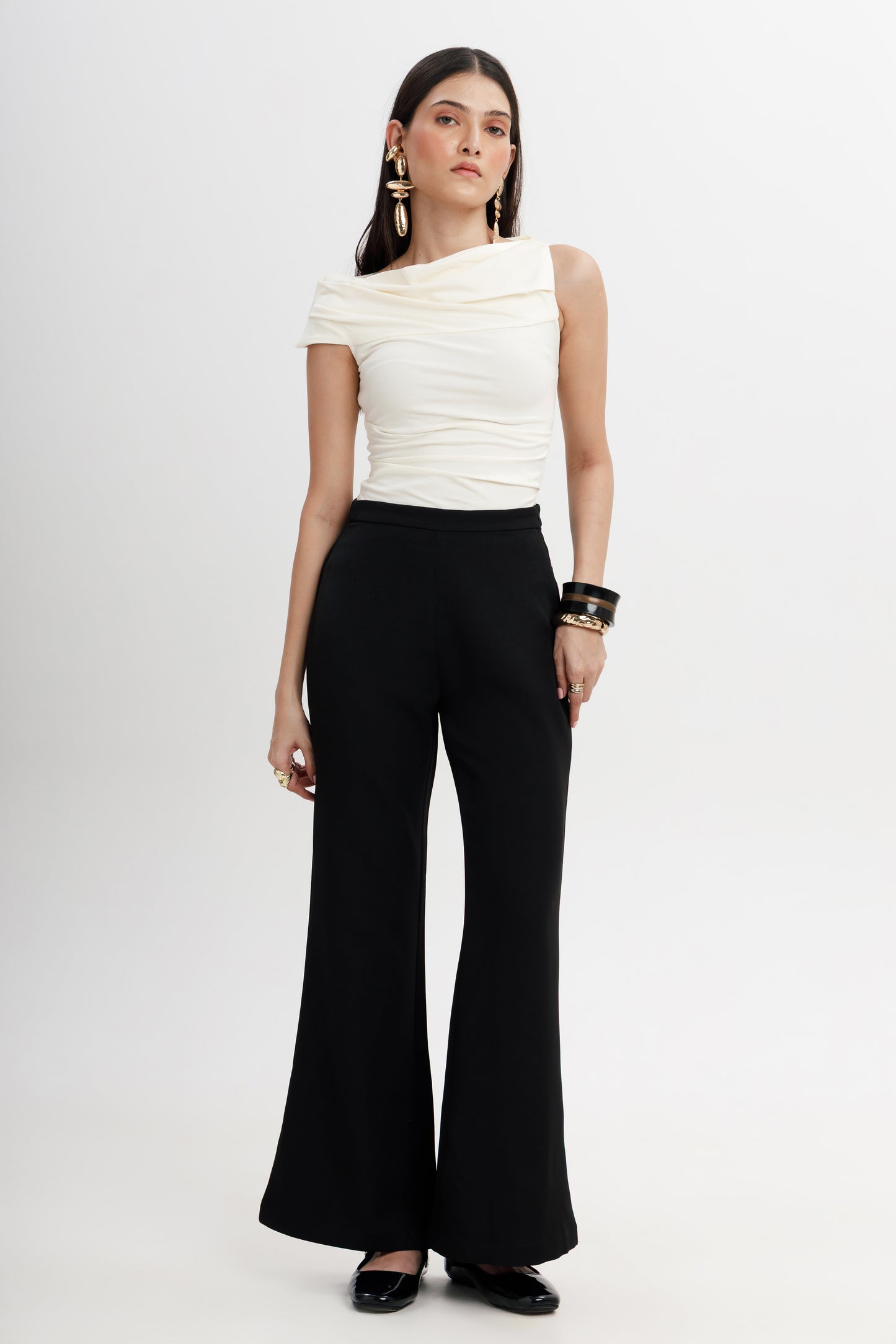 High Rise Bootcut Trousers