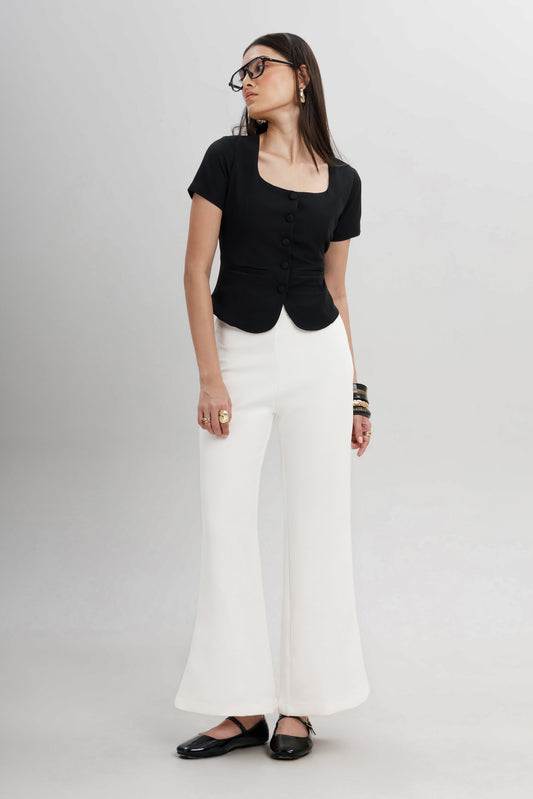 High Rise Bootcut Trousers