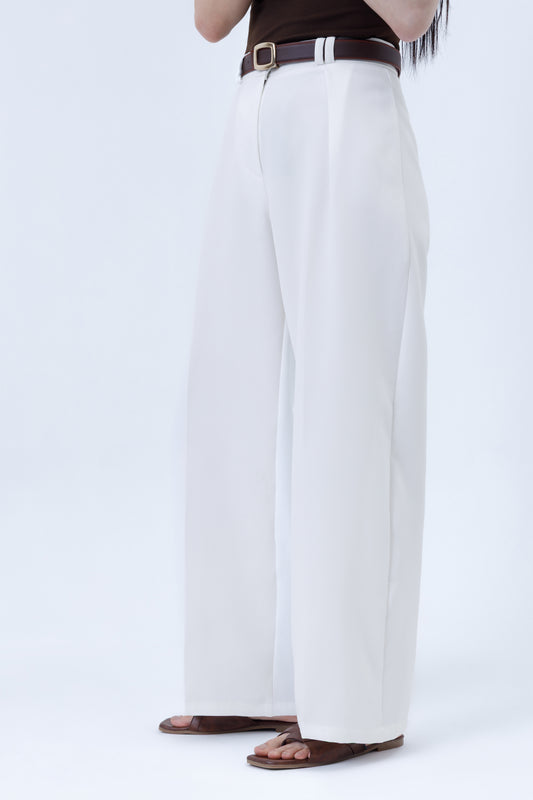 Pleated Parallel Trousers