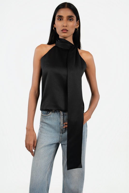 Draped Scarf Top