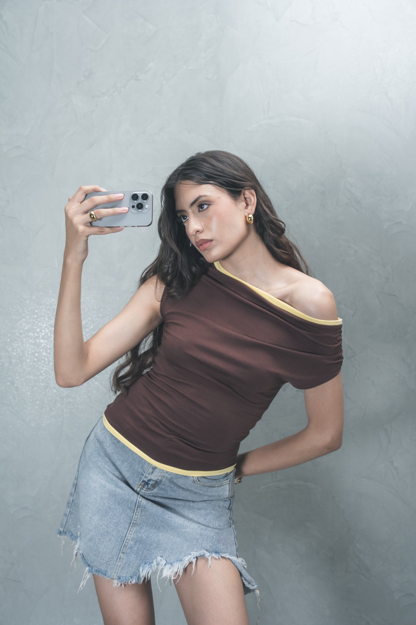 Bardot Contrast Top