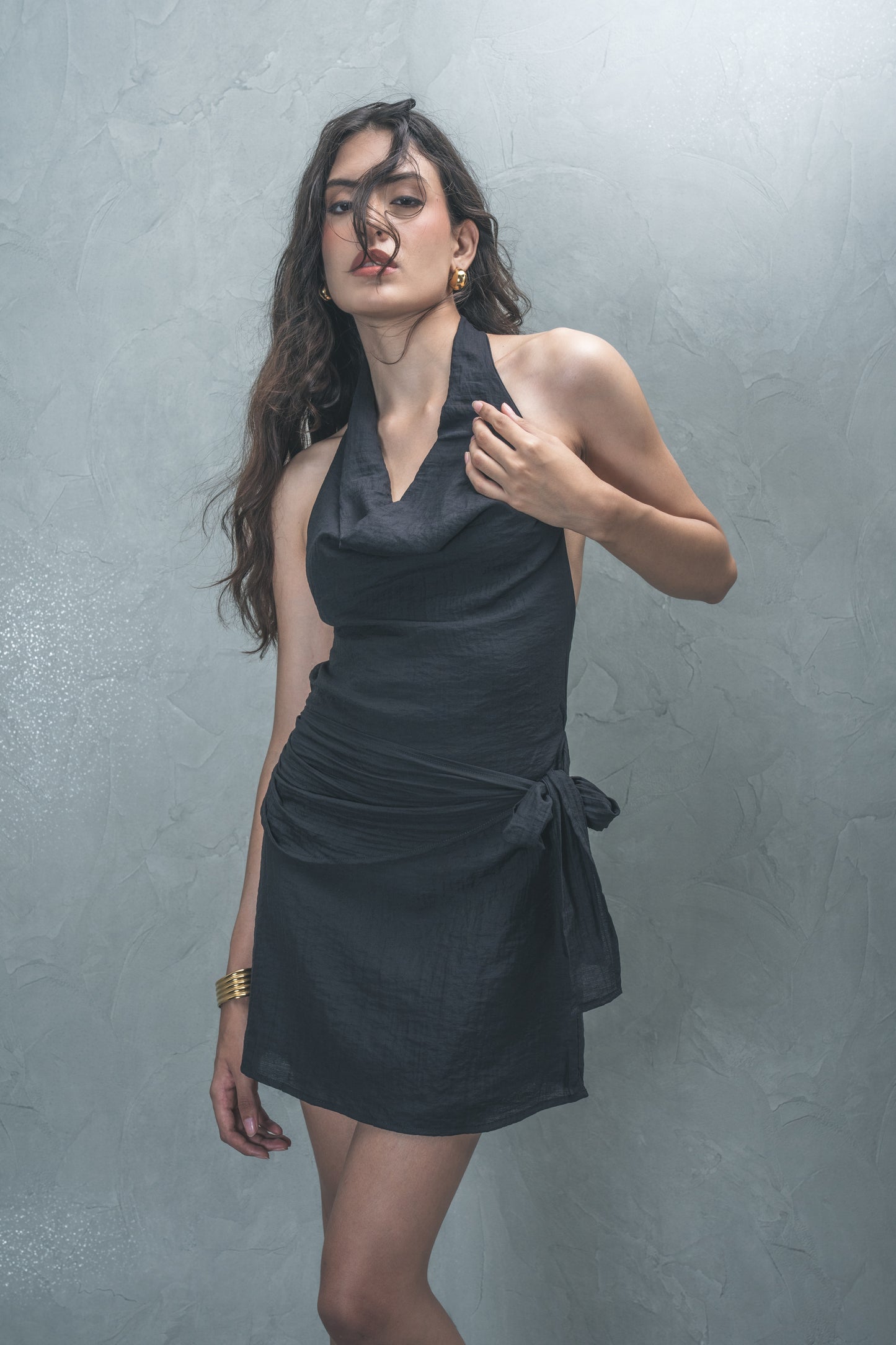 Draped Halter Mini