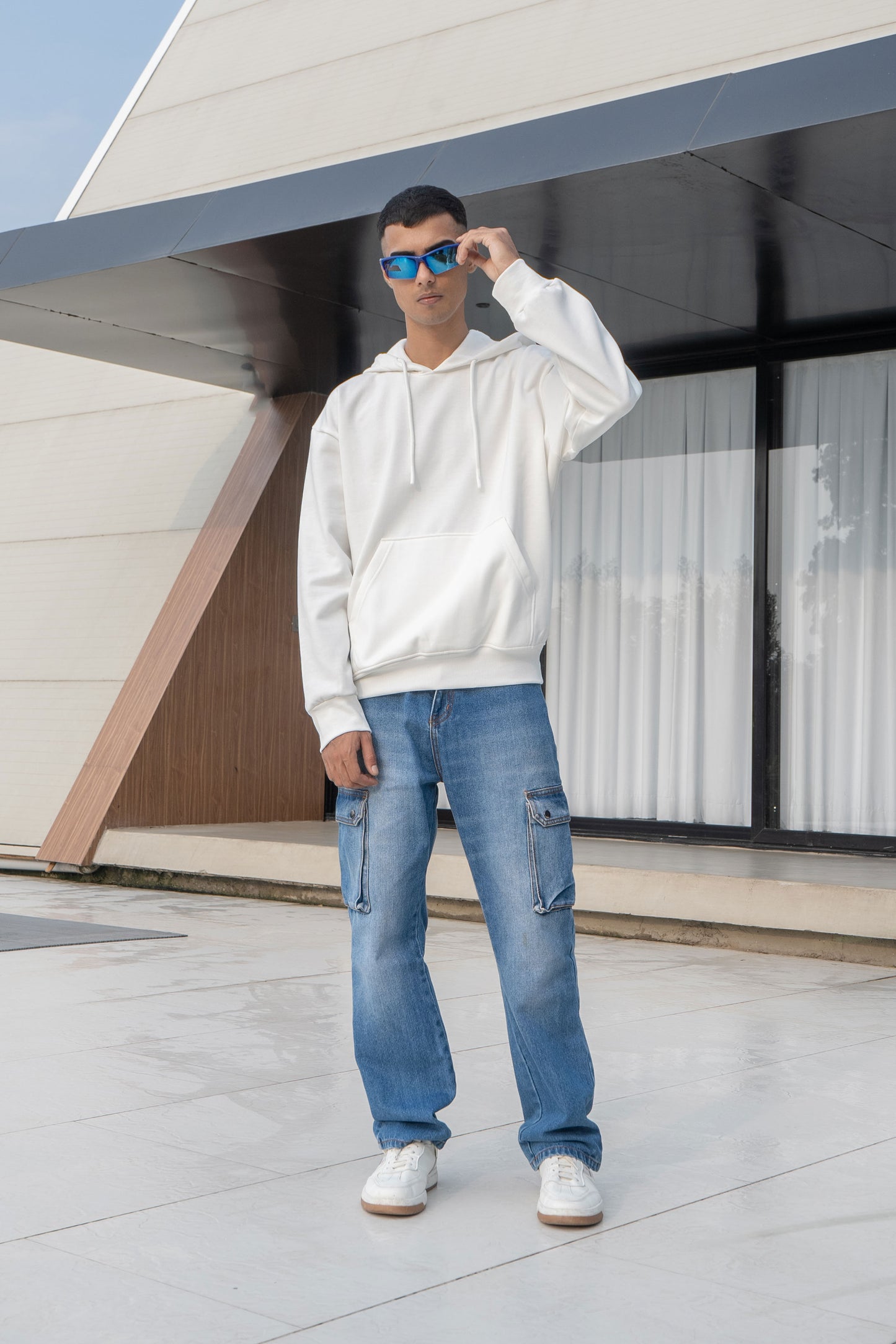 White Oversized Hoodie