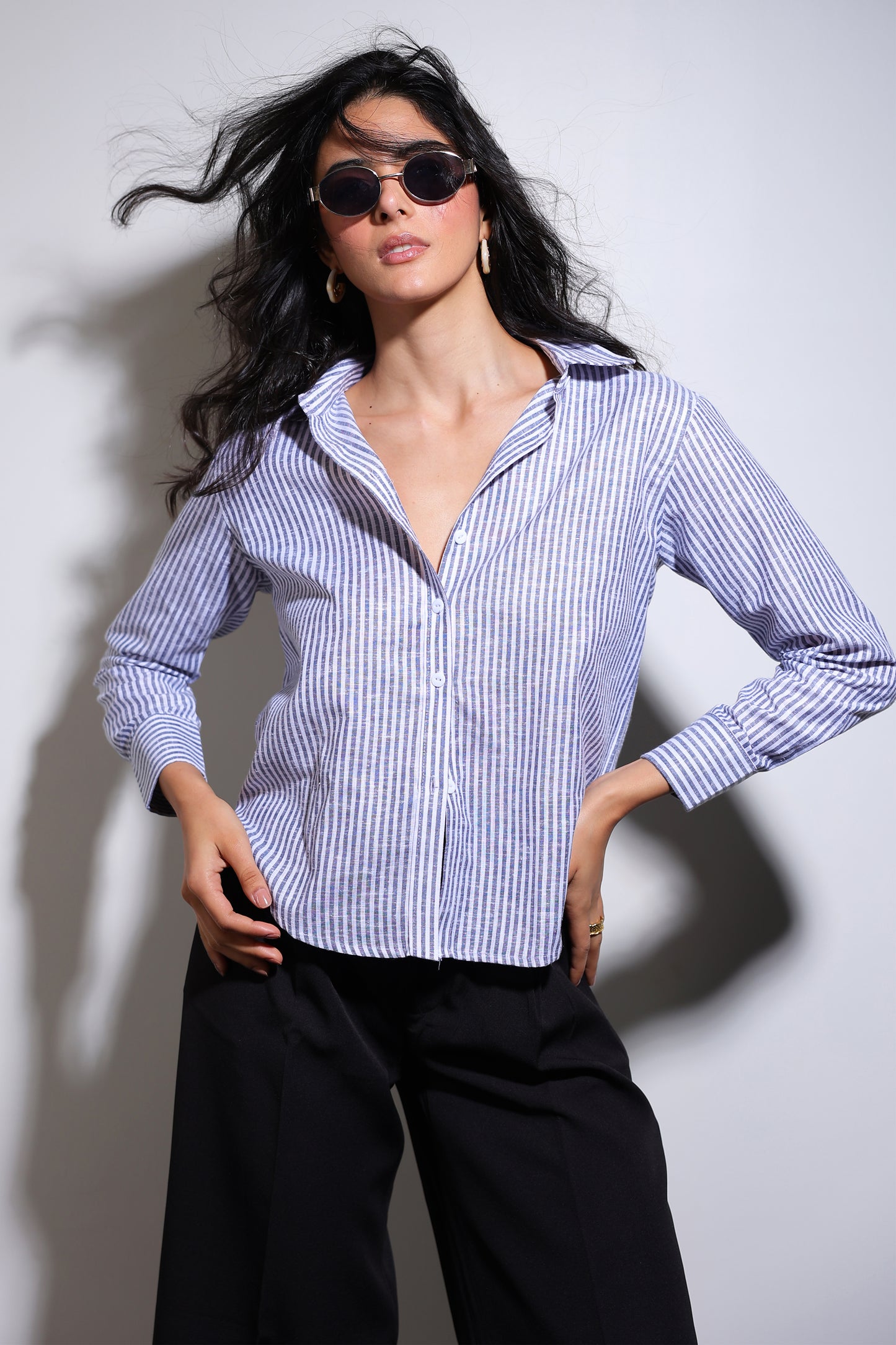 Relaxed Fit Striped Shirt