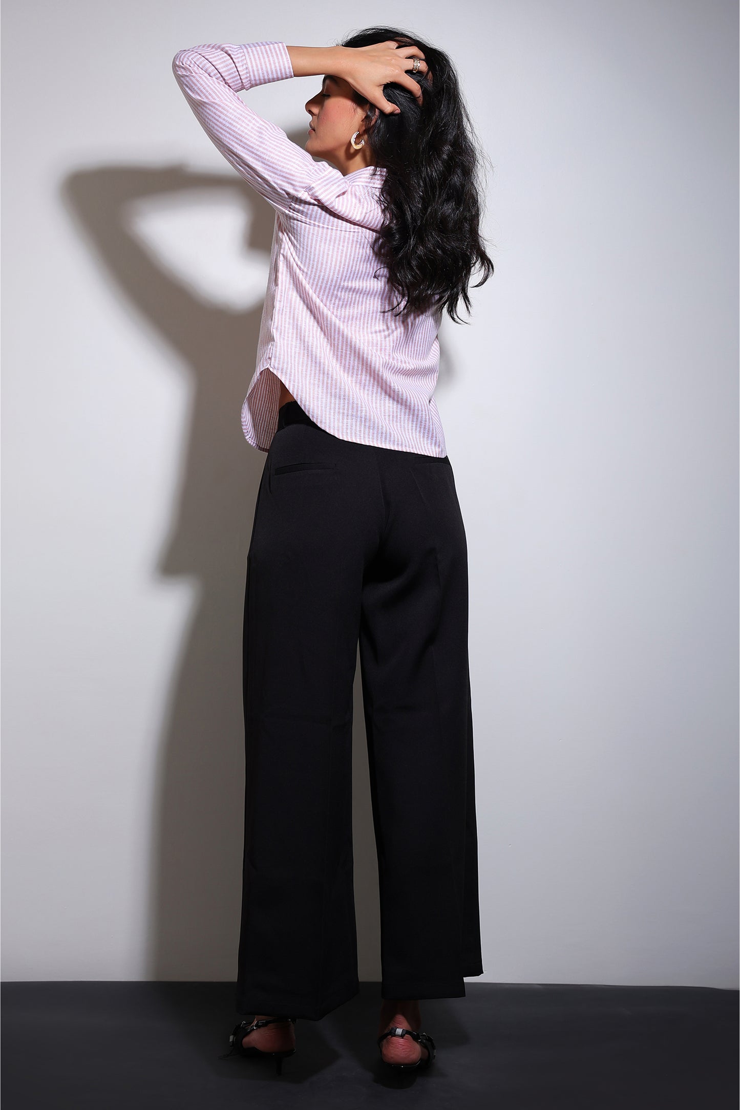 High Waist Flared Trousers