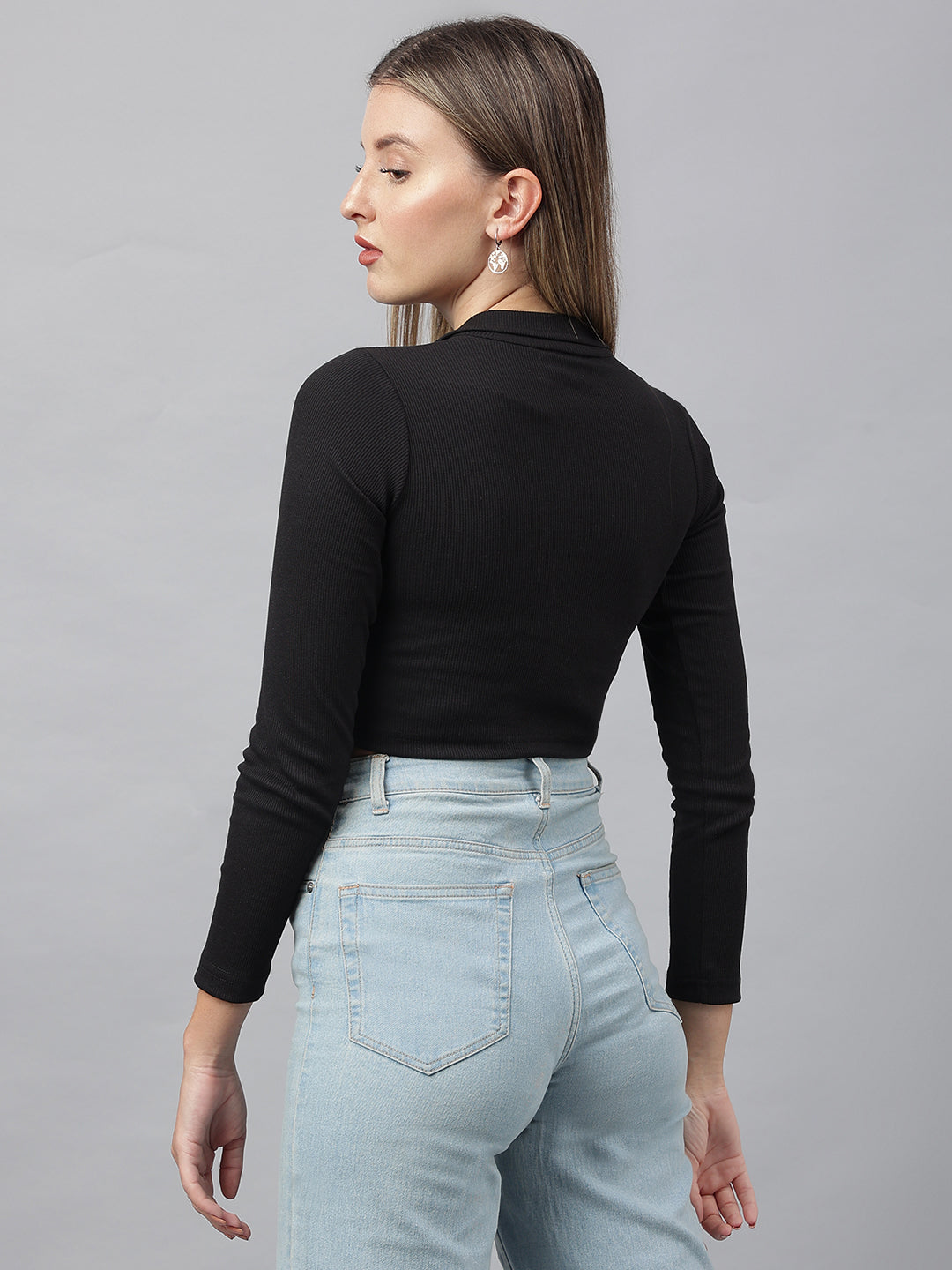 Black Collared Top
