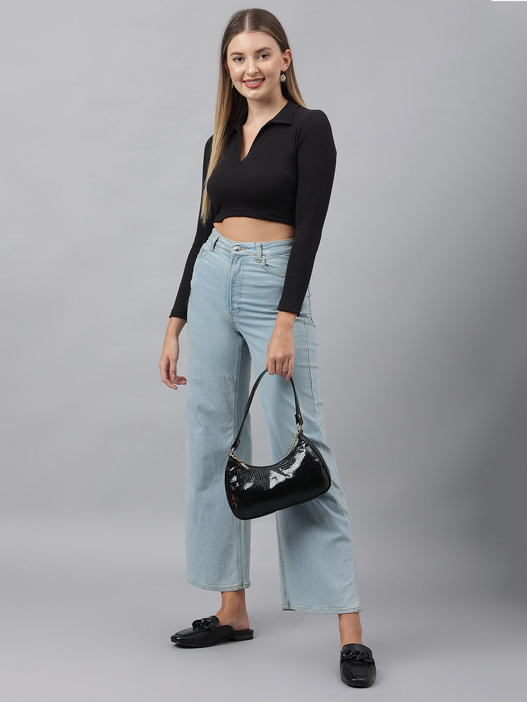 Black Collared Top