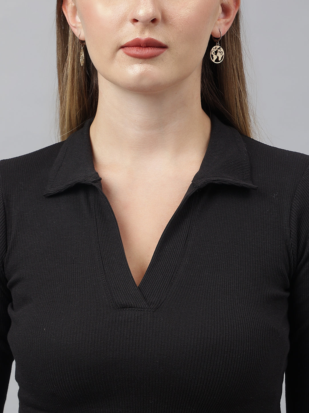 Black Collared Top