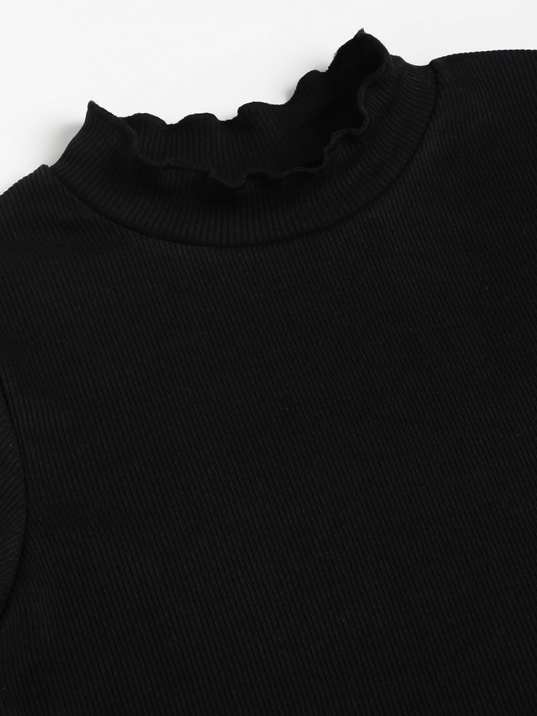 Black High Neck Top