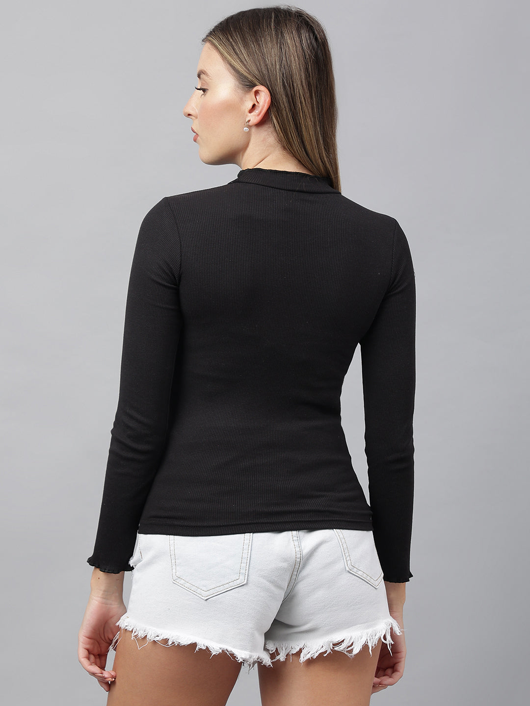 Black High Neck Top