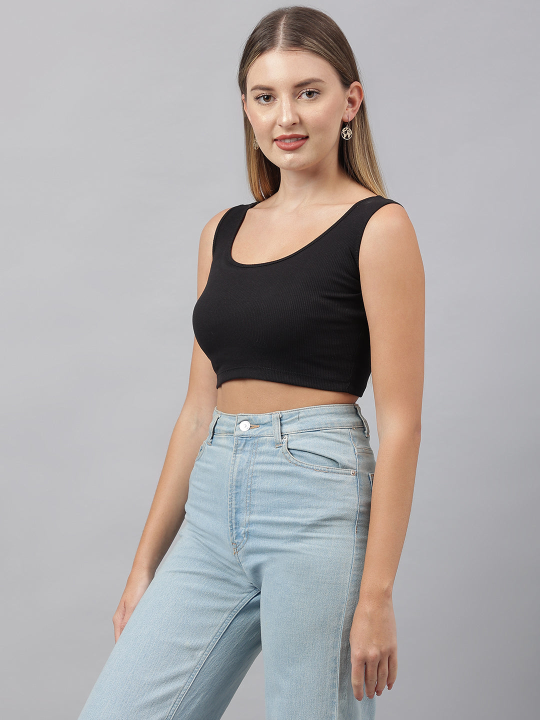 Black Vest Top