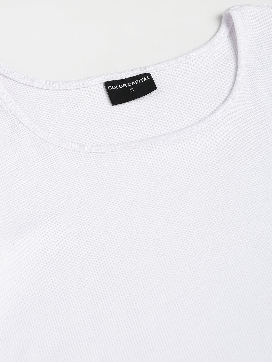 White Wide Square Neck Top
