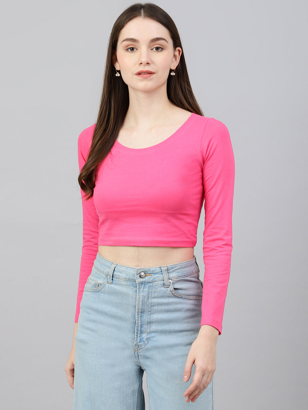 Fuschia Scoop Top