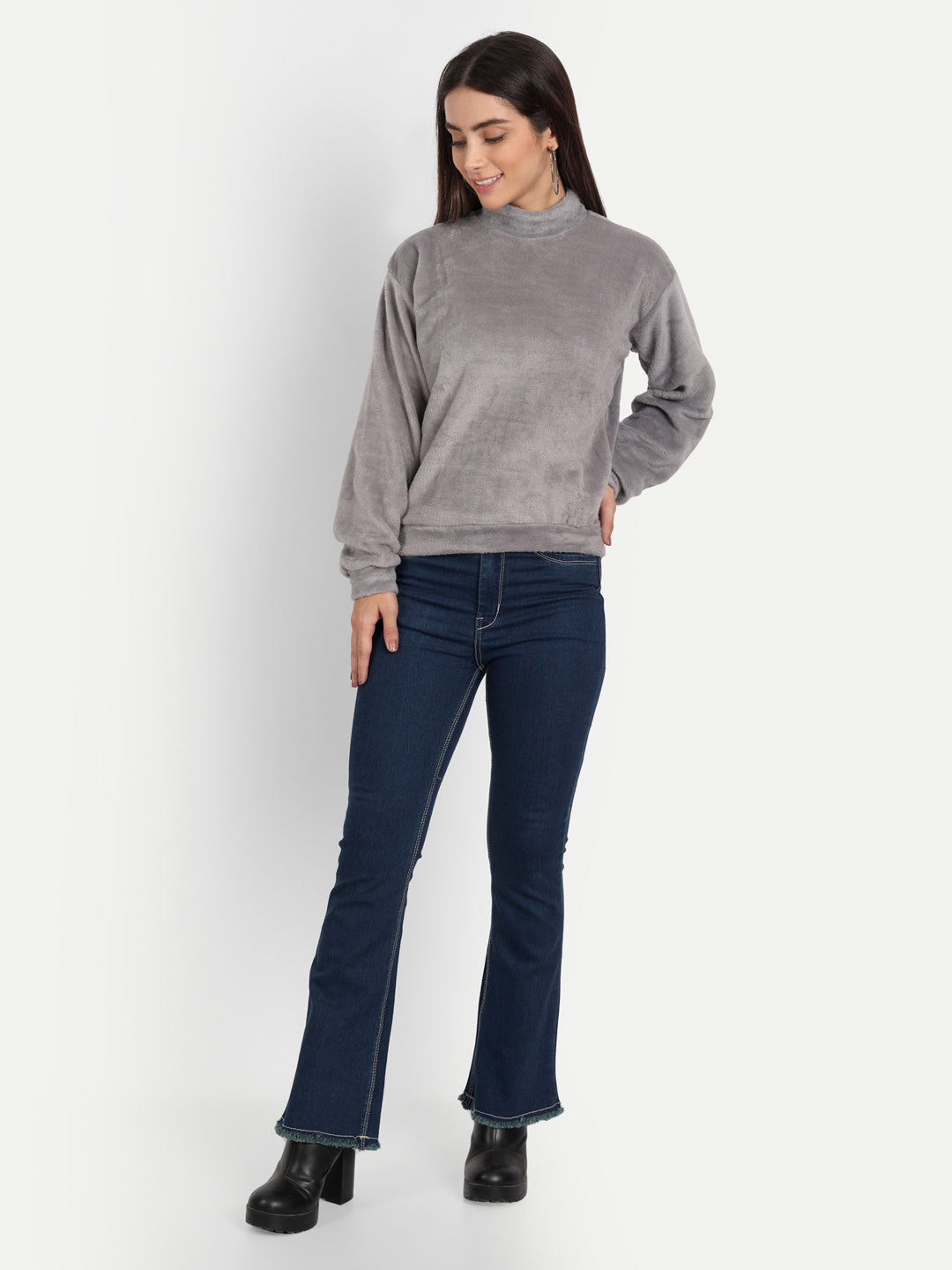 Grey Fur Top