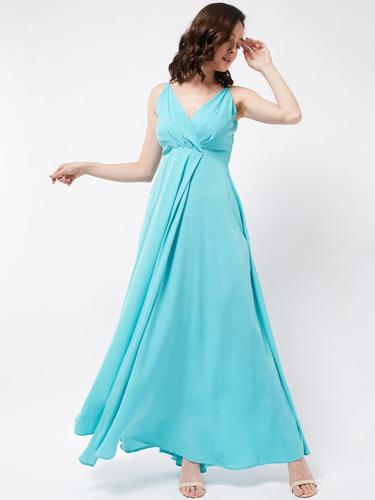 Aqua Cocktail Maxi Dress