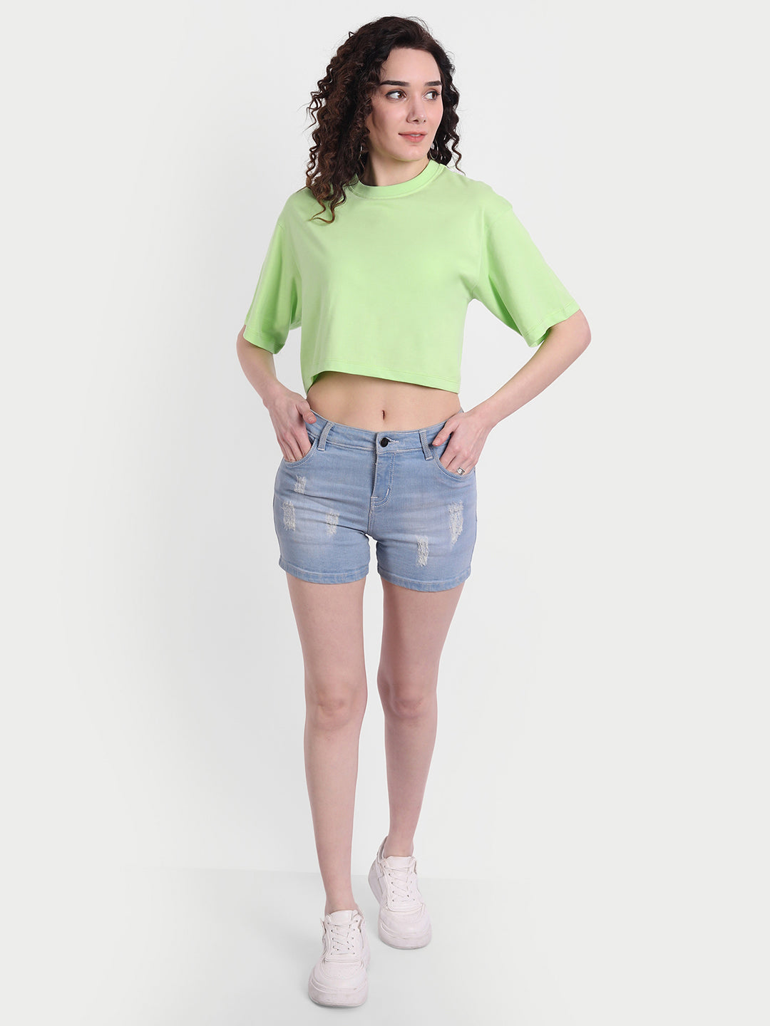 Mint Oversized Cropped T-shirt