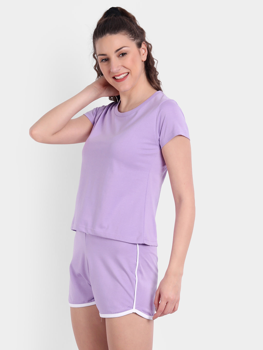 Lavender Regular Shorts