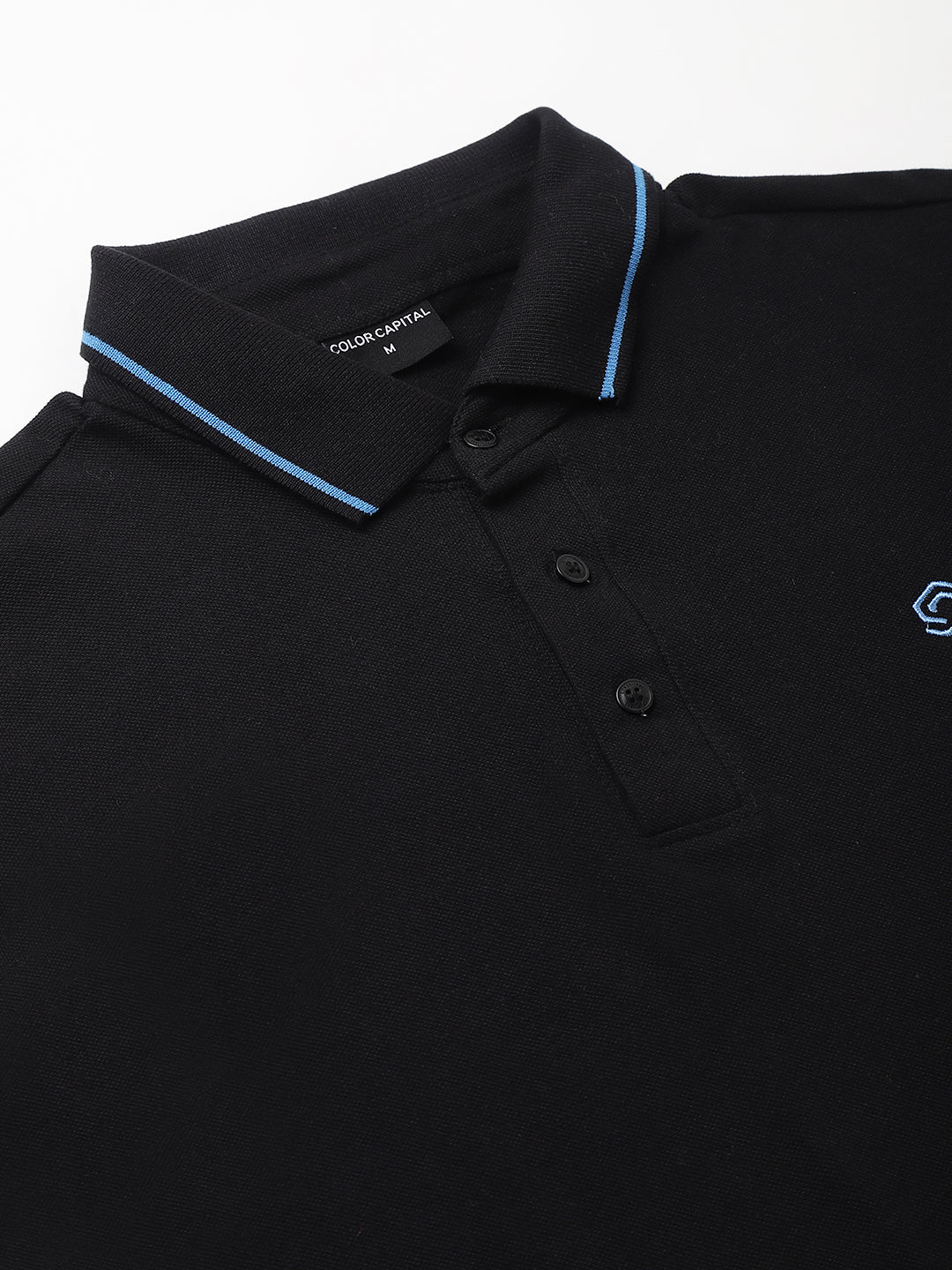 Black Classic Blue Tipping Polo