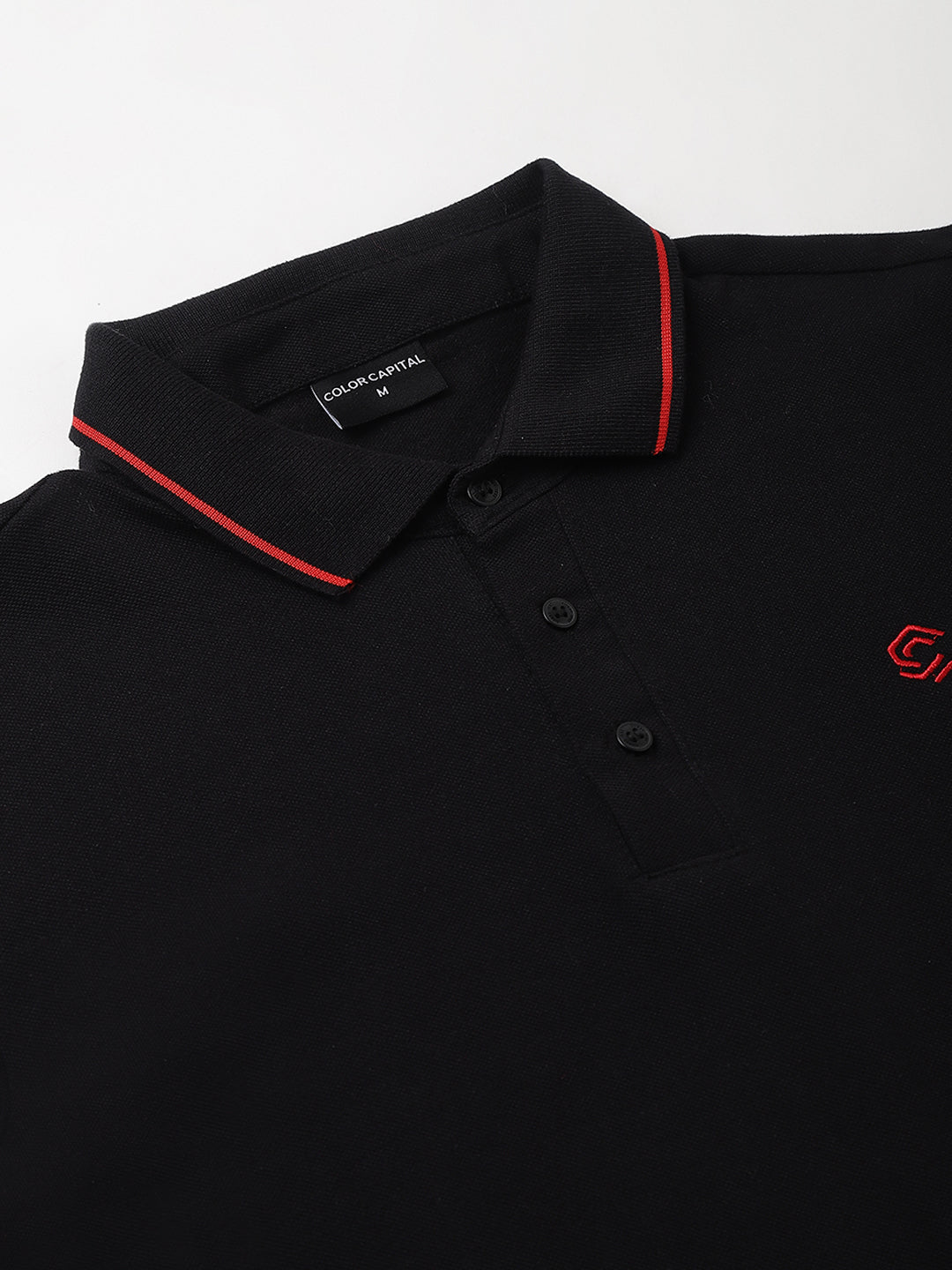 Black Classic Red Tipping Polo