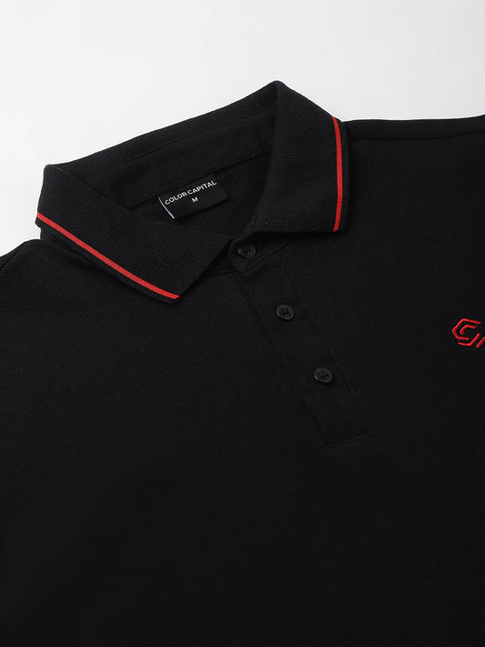Black Classic Red Tipping Polo