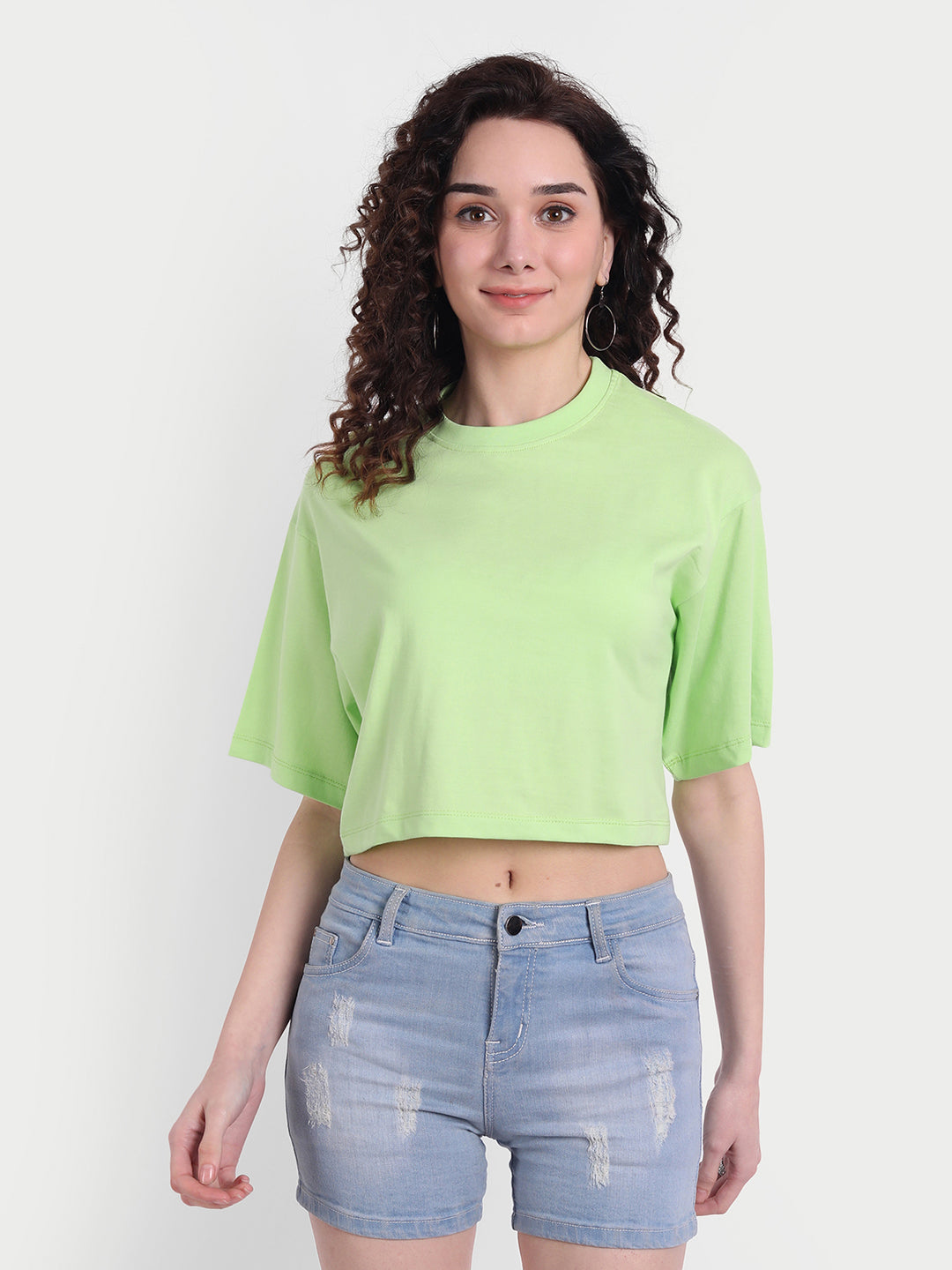 Mint Oversized Cropped T-shirt