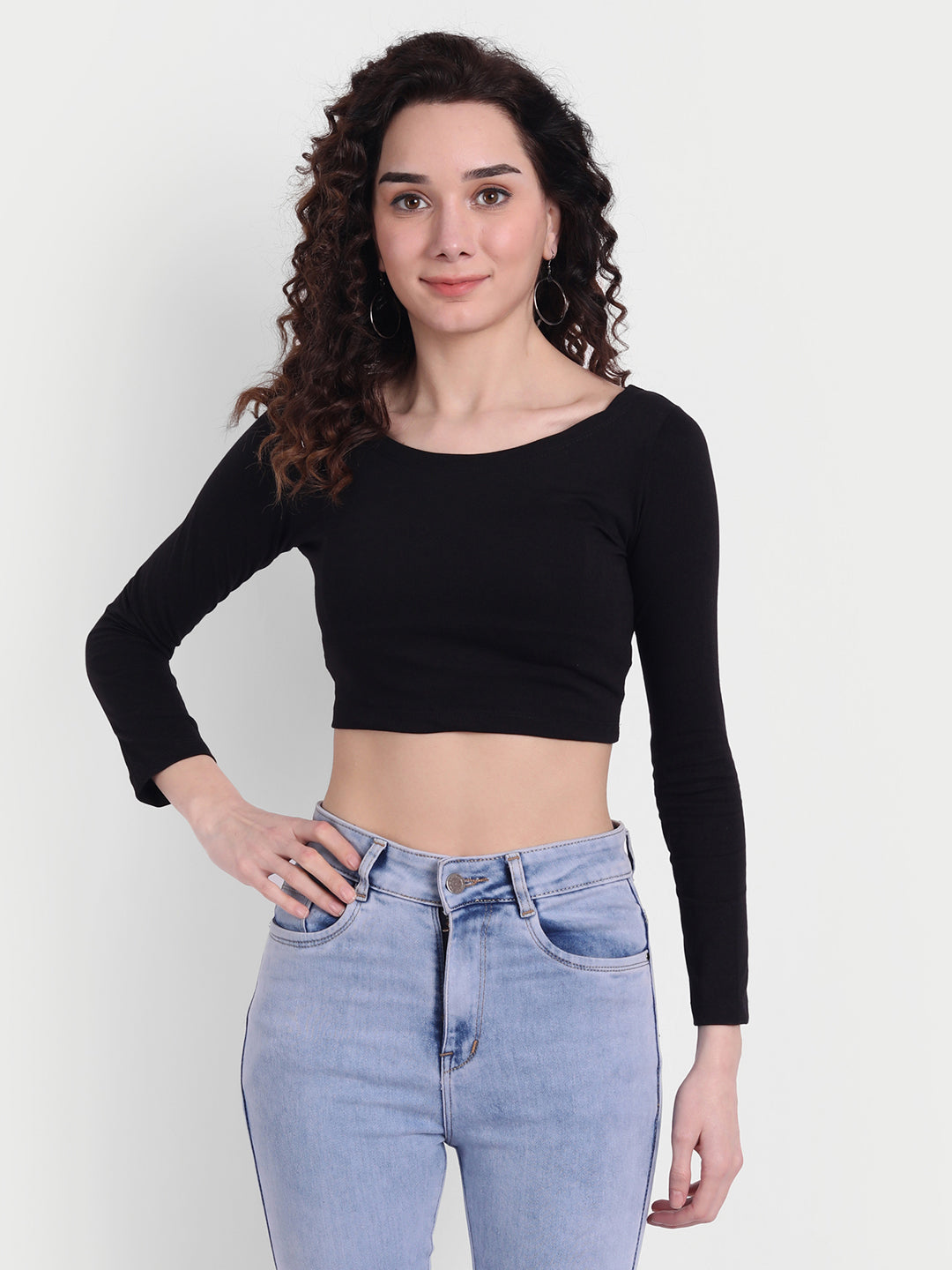 Black Scoop Top