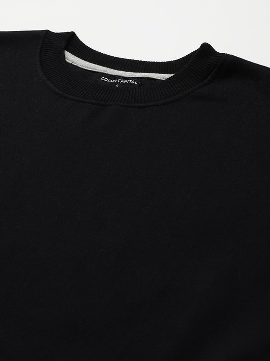 Black Drop Shoulder Sweatshirt