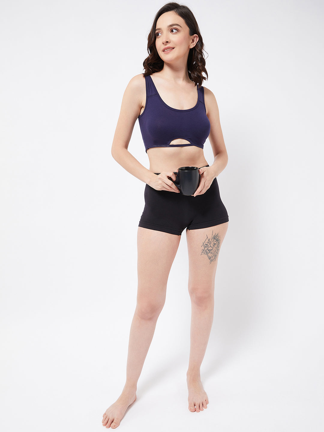Navy Bralette Top