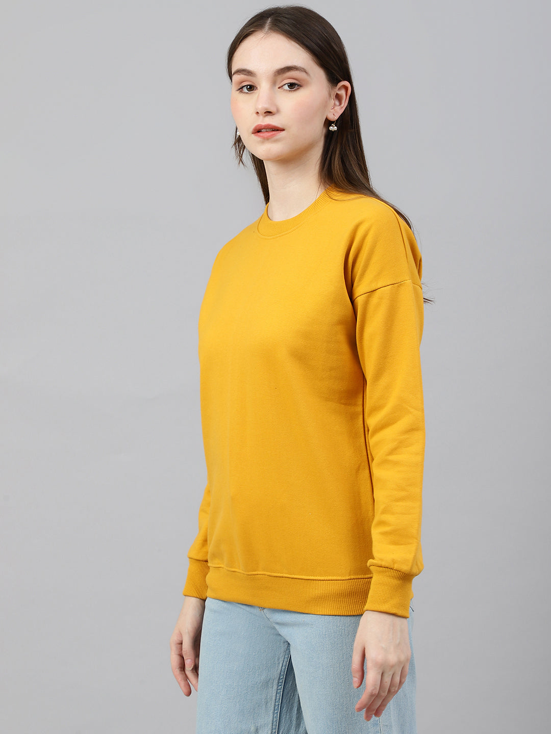 Mustard Drop Shoulder Sweatshirt
