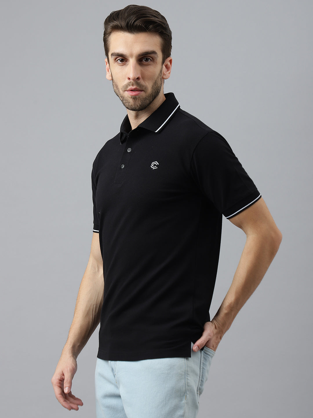 Black Classic White Tipping Polo