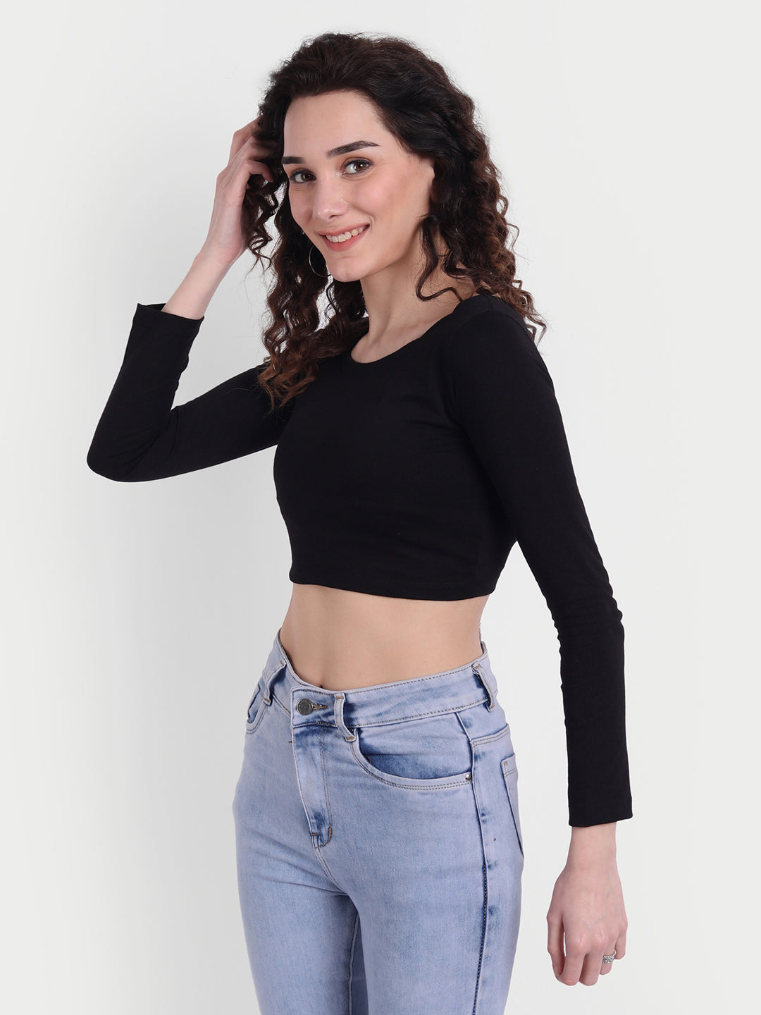 Black Scoop Top