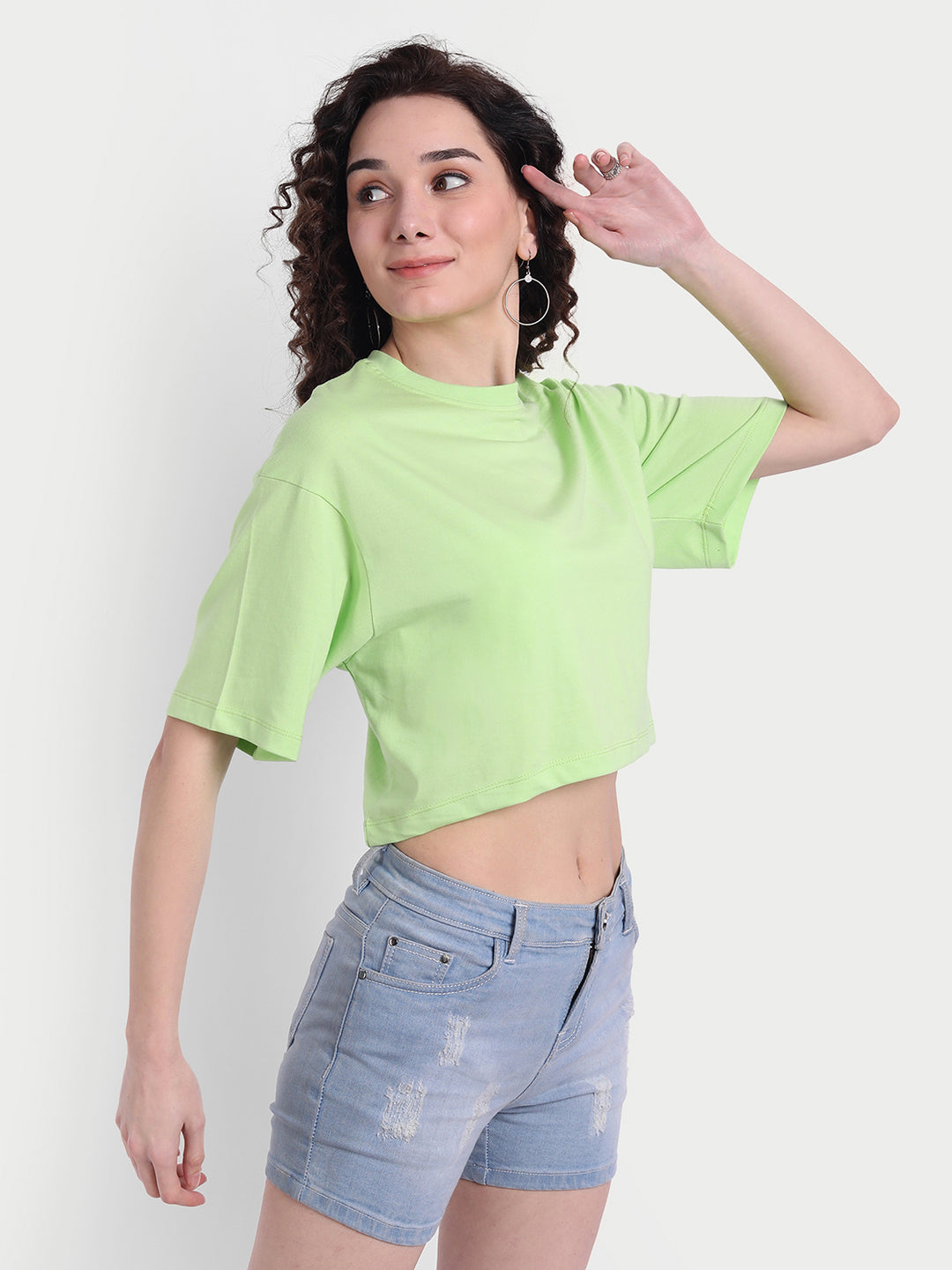 Mint Oversized Cropped T-shirt