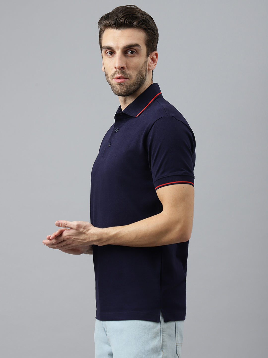 Navy Classic Red Tipping Polo