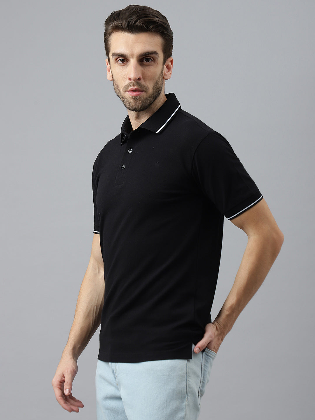 Black Classic White Tipping Polo