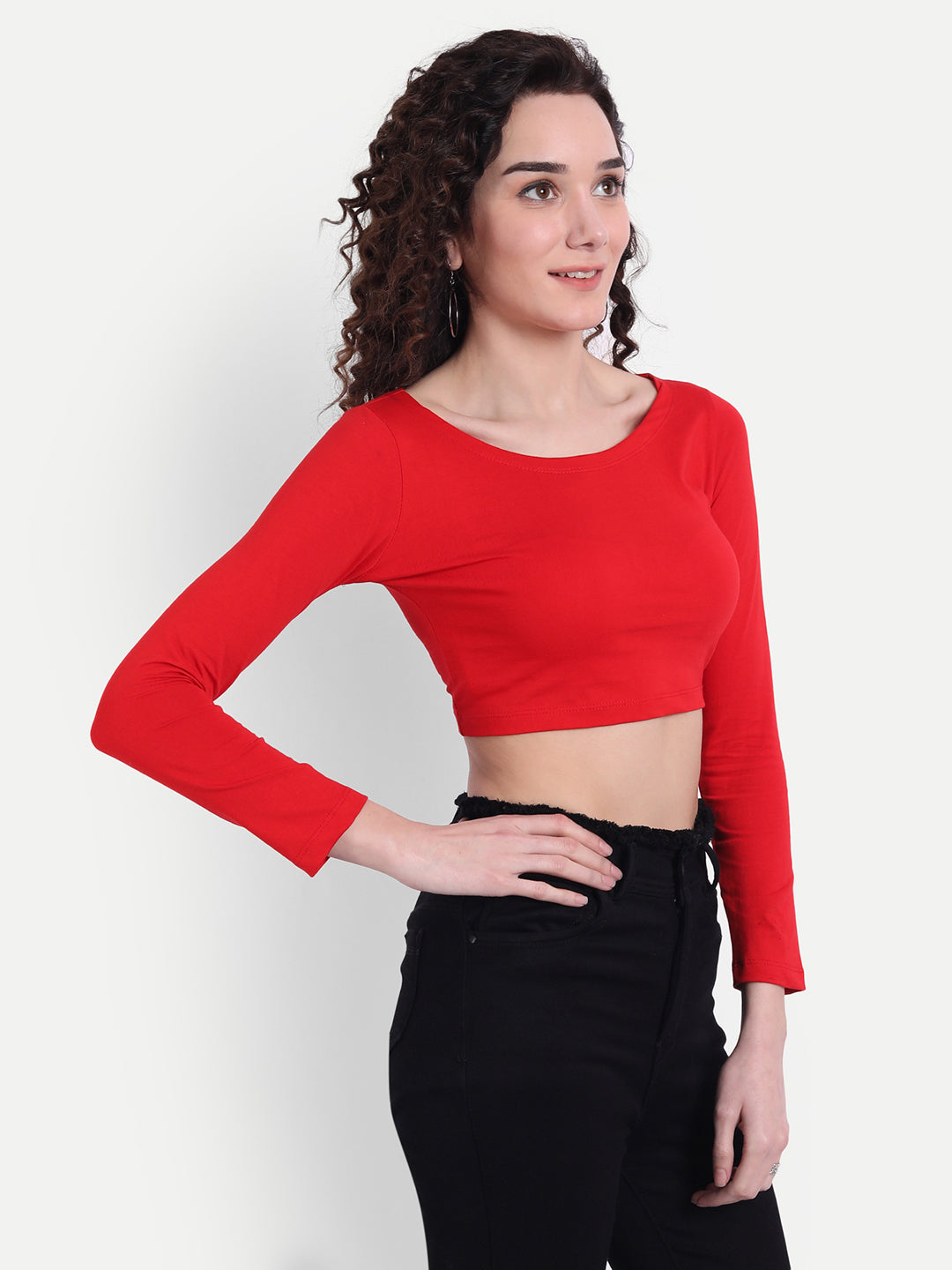 Red Scoop Top