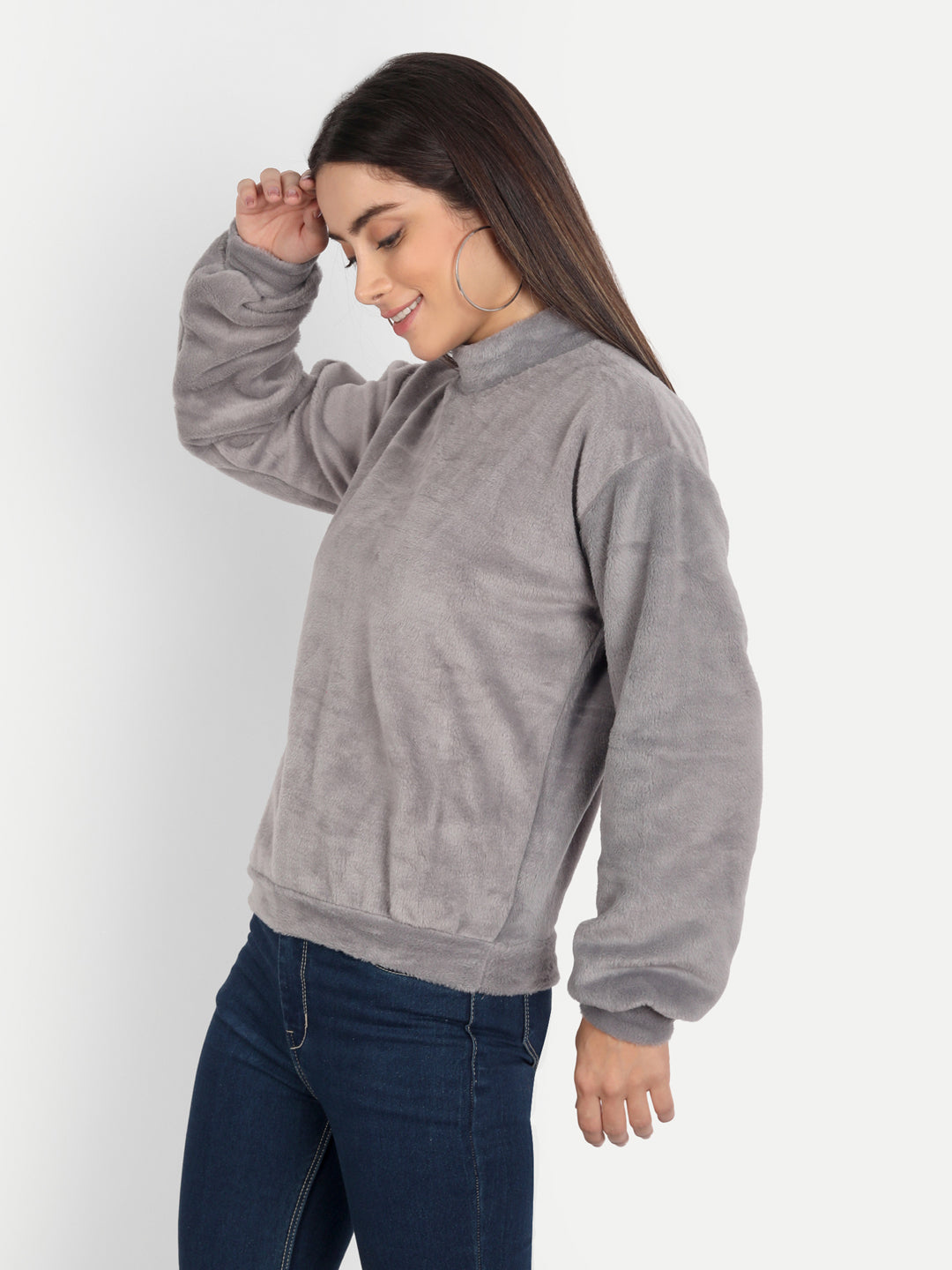 Grey Fur Top