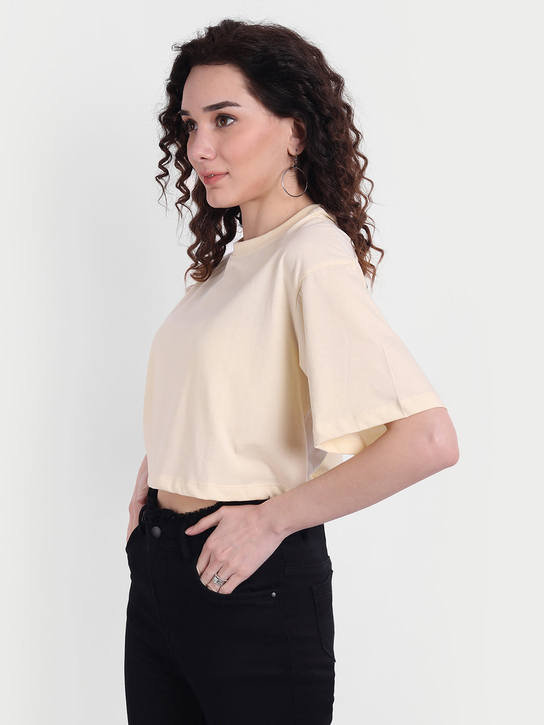 Butter Oversized Cropped T-shirt