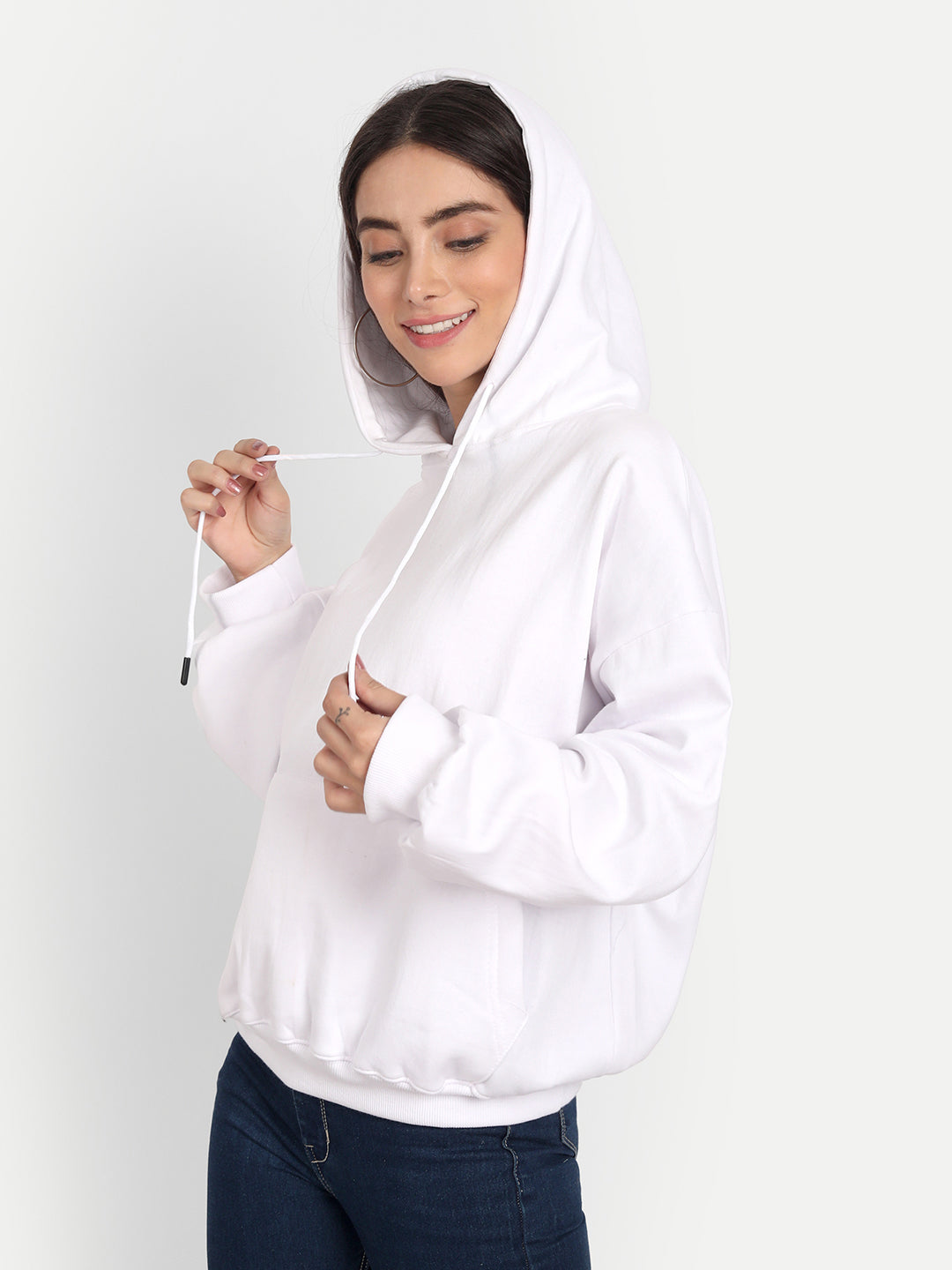 White Oversized Hoodie