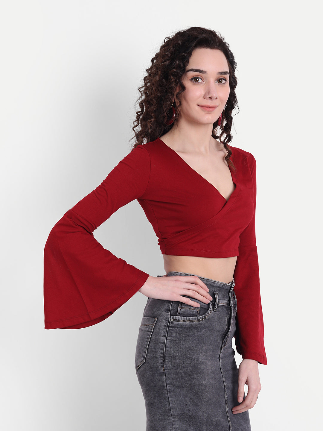Maroon Splice Top
