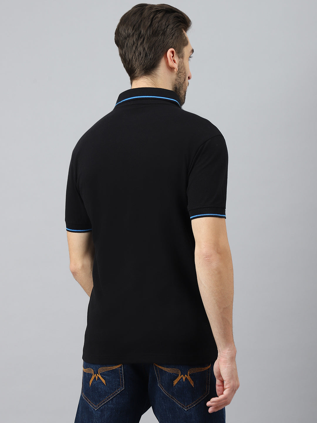 Black Classic Blue Tipping Polo