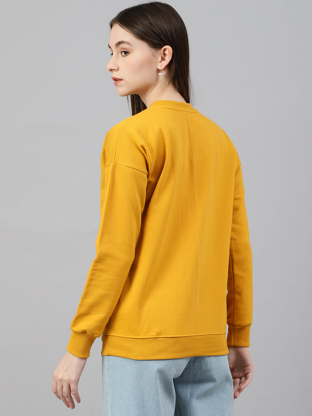 Mustard Drop Shoulder Sweatshirt