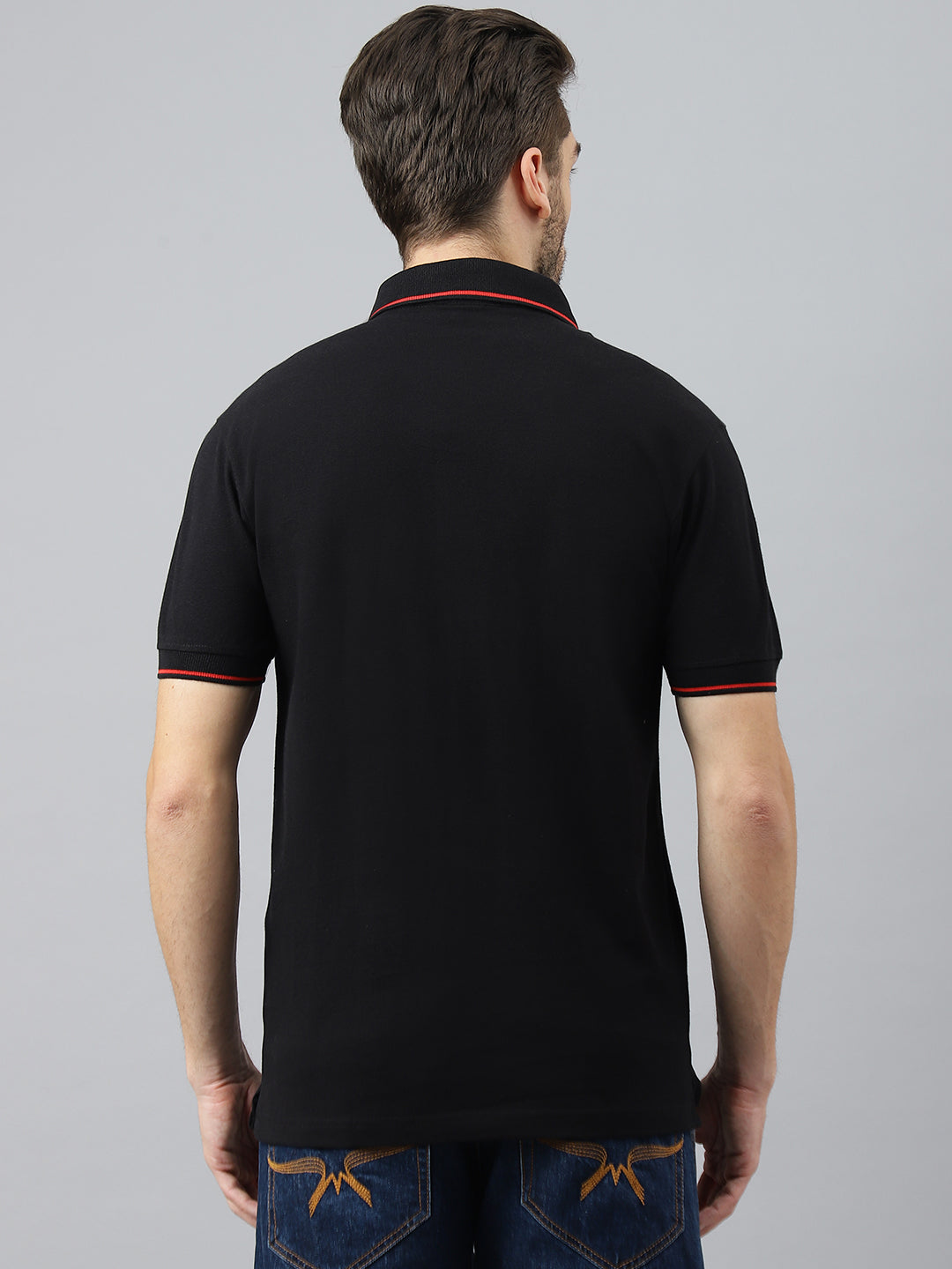 Black Classic Red Tipping Polo