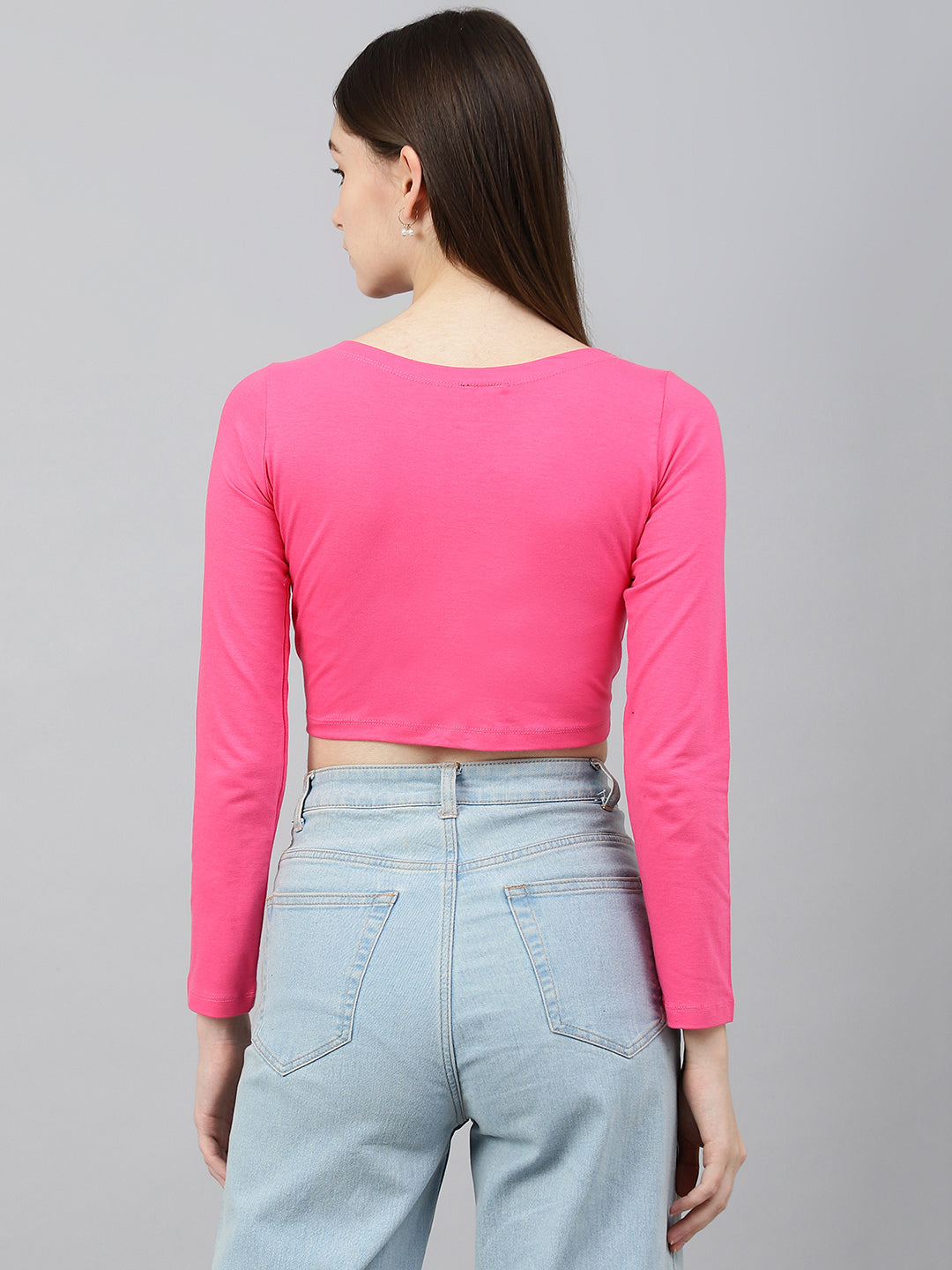 Fuschia Scoop Top