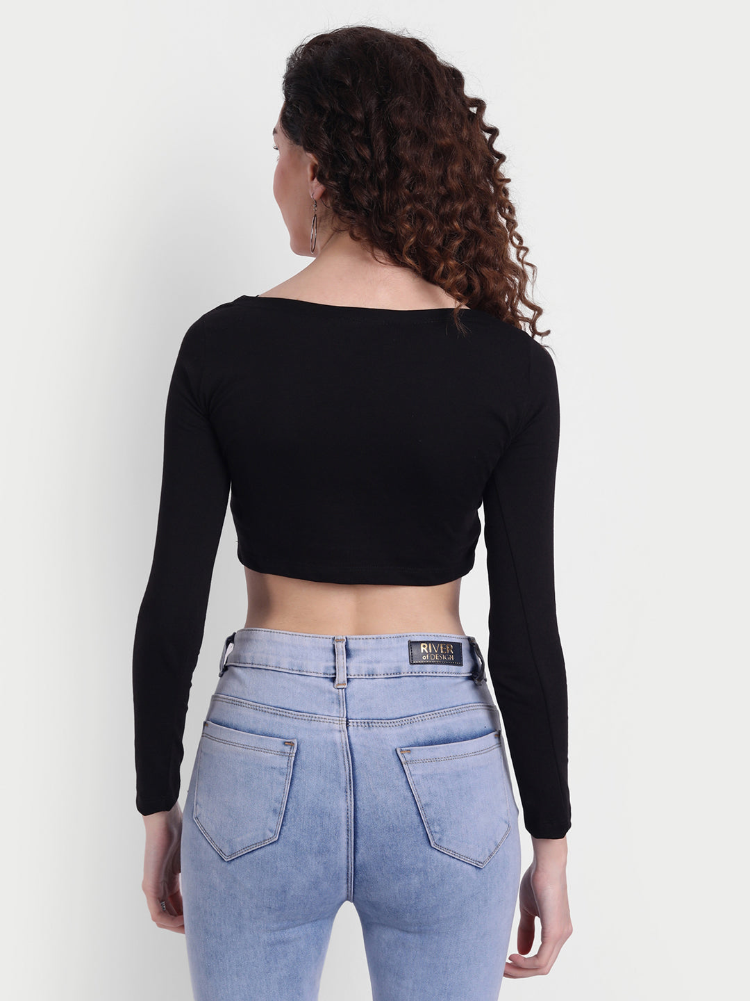 Black Scoop Top