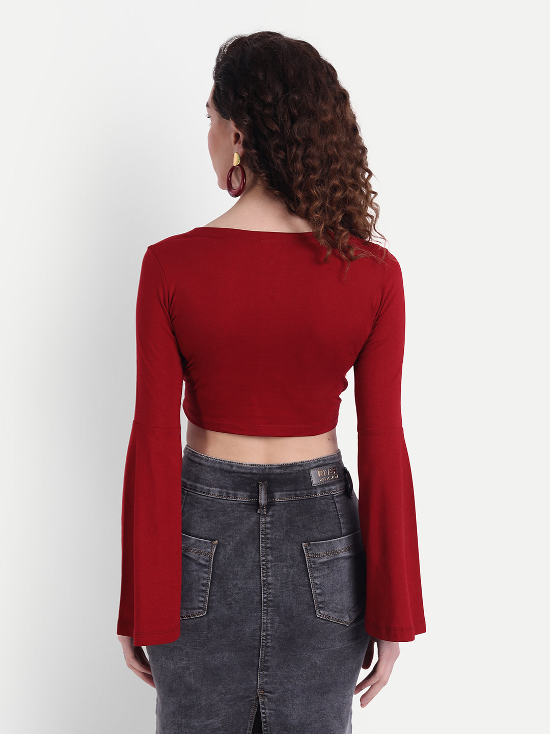 Maroon Splice Top
